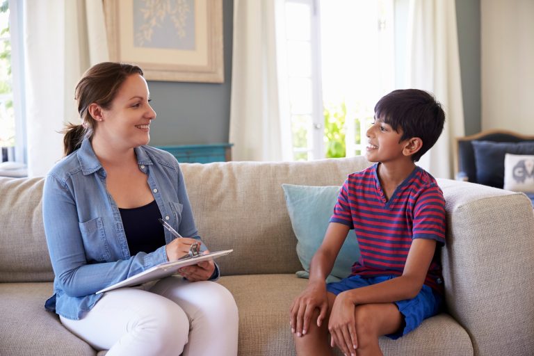 Boy in counseling
